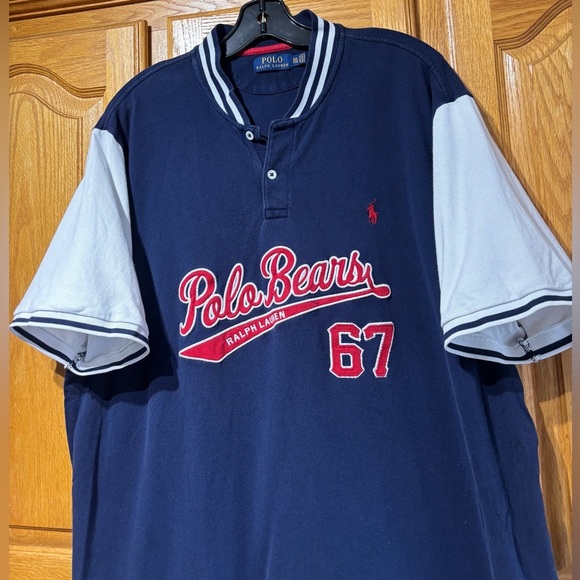 Polo Ralph Lauren Polo Bears Script Henley Jersey Men’s XXL EUC - Picture 3 of 6